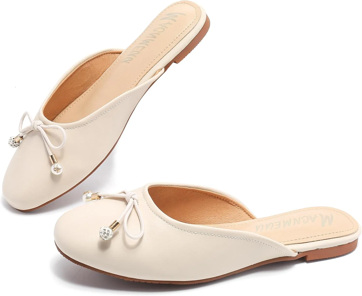 Women's Black Mules: Round Toe, Backless, Slides, Comfortable, Metal Buckle