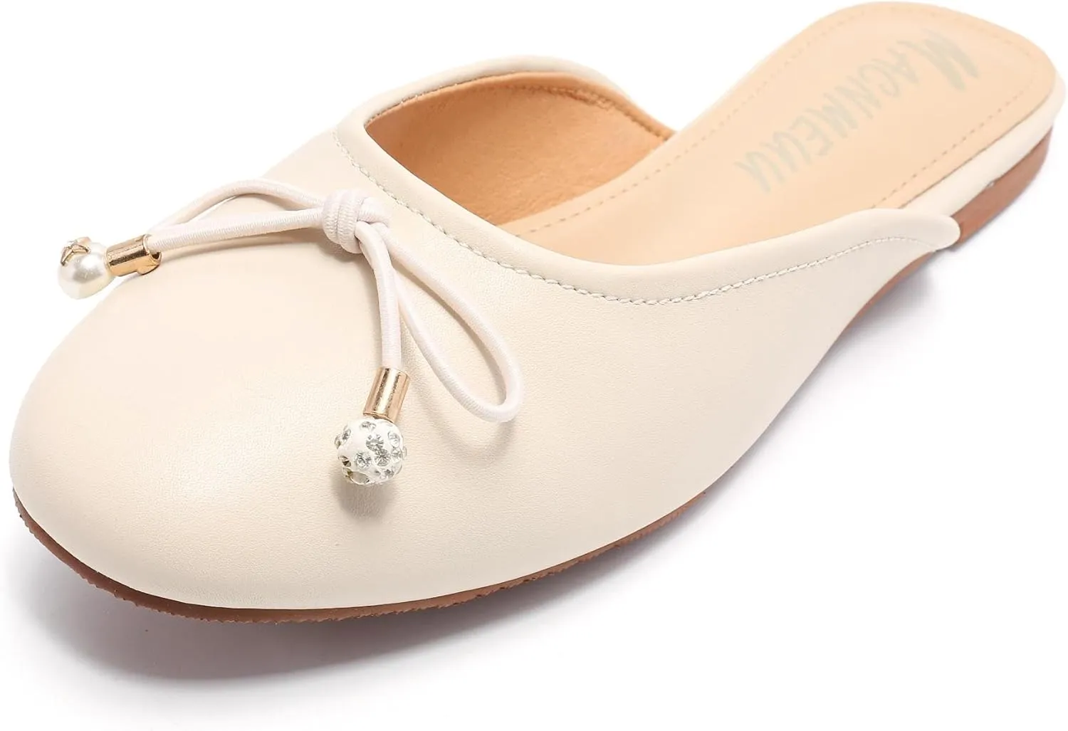 Women's Black Mules: Round Toe, Backless, Slides, Comfortable, Metal Buckle