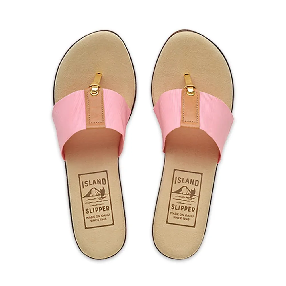 Women's Elastic Wedge Sandal - Made in Hawaii (10, Pink)