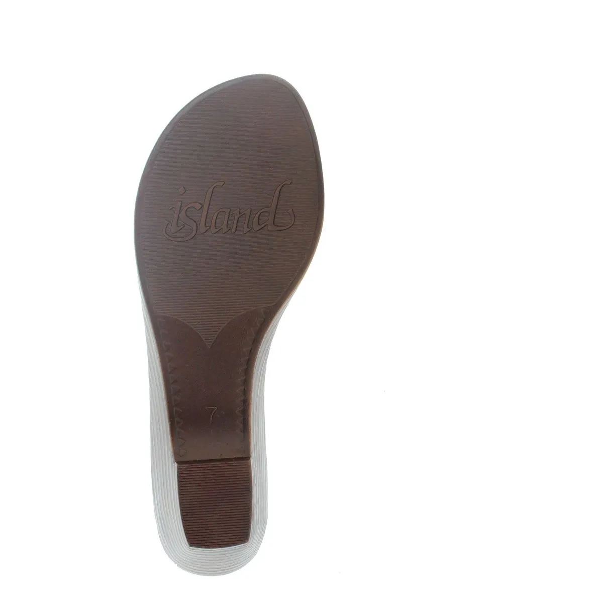 Women's Elastic Wedge Sandal - Made in Hawaii (T810-TAN-8)