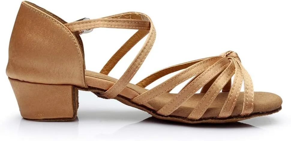 Women's Latin Dance Shoes Ballroom Practice Dance Heels Dressy Wedding Bride Sandals Prom Graduation Business Heels