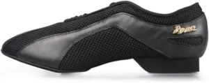 Women's Latin Dance Shoes Teachiing Salsa Tango Jazz Ballroom Dancing for Woman Leather and Mesh #AM-1, Black, 4.5-11