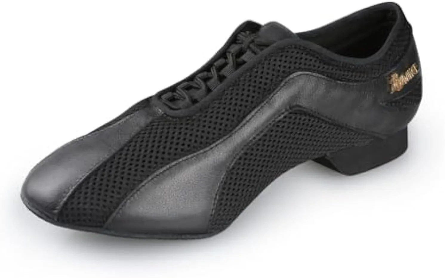 Women's Latin Dance Shoes Teachiing Salsa Tango Jazz Ballroom Dancing for Woman Leather and Mesh #AM-1, Black, 4.5-11