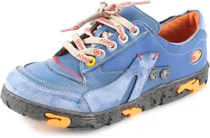 Women's Leather Patchwork Shoes Lace-Up Casual Shoes