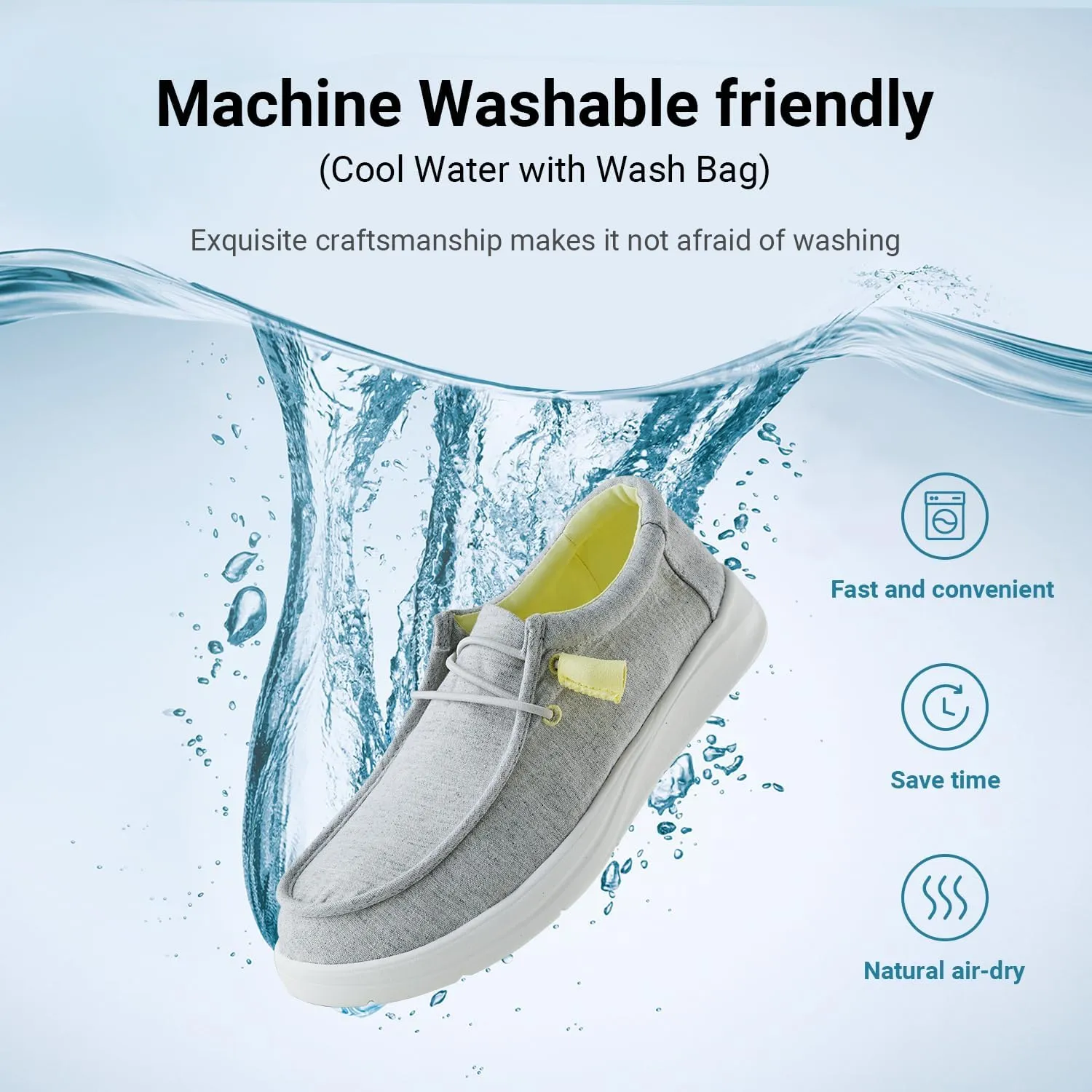 Women's Loafers Comfortable Slip On Shoes Lace-Up Sneakers Lightweight Arch Support Walking Non-Slip Canvas Casual Boat Shoes