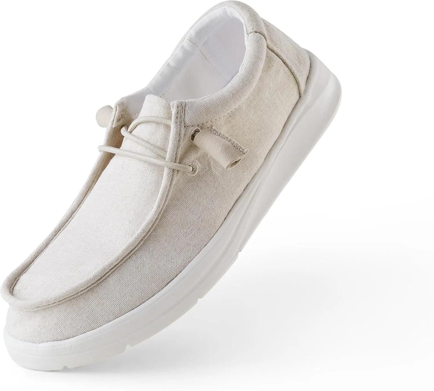 Women's Loafers Comfortable Slip On Shoes Lace-Up Sneakers Lightweight Arch Support Walking Non-Slip Canvas Casual Boat Shoes