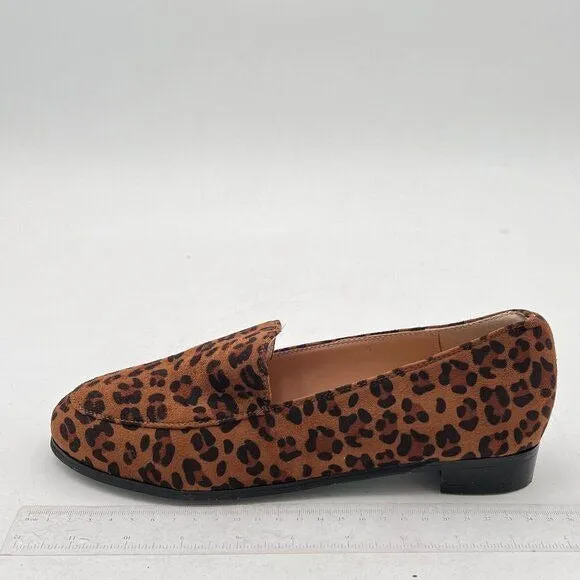 Women's Loafers Leopard for Women Comfortable Pointed Toe Memory Foam