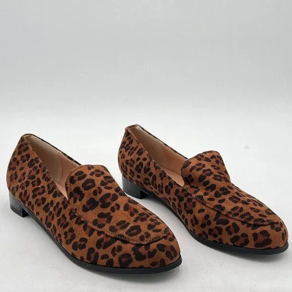 Women's Loafers Leopard for Women Comfortable Pointed Toe Memory Foam