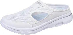 Women's Mules & Clogs Orthopedic Slip On Shoes for Women Men Lightweight Open Back Shoes Comfort Walking Shoes Breathable Slippers Closed Toe Slides