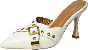 Women's Pointed Toe Heels Kitten Heels Dressy Bow Heels Mules Studded Heels Slip on Stiletto Heels Pumps