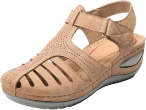 Womens Sandals Wedge Shoes Comfort Ankle Strap Closed Toe Summer Platform Sandals Casual Bohemia Gladiator
