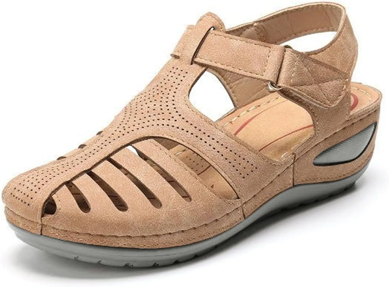 Womens Sandals Wedge Shoes Comfort Ankle Strap Closed Toe Summer Platform Sandals Casual Bohemia Gladiator