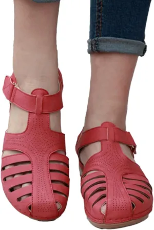 Womens Sandals Wedge Shoes Comfort Ankle Strap Closed Toe Summer Platform Sandals Casual Bohemia Gladiator