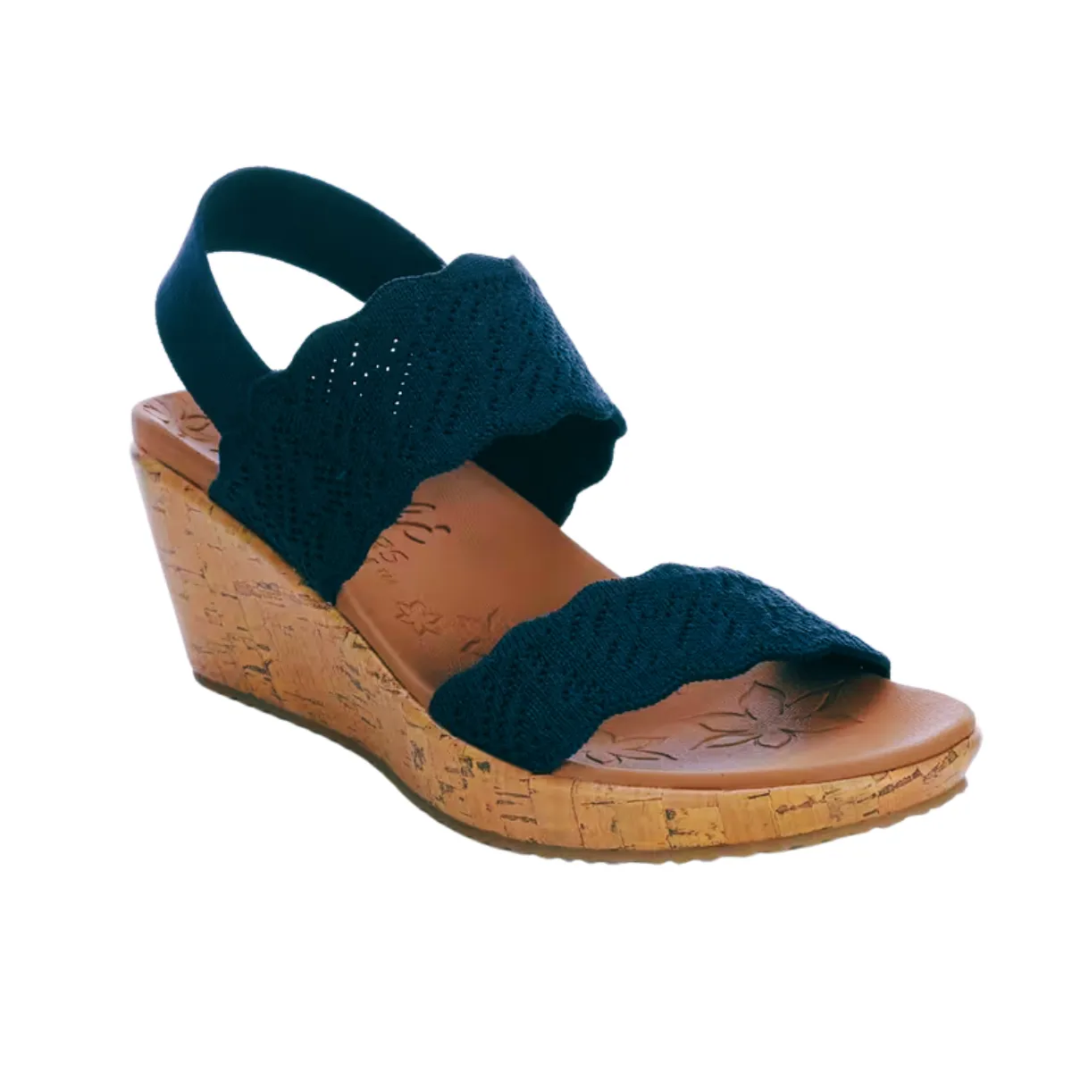 Women's Skechers Cali Beverlee Wedge Sandals in Navy