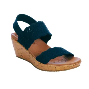 Women's Skechers Cali Beverlee Wedge Sandals in Navy