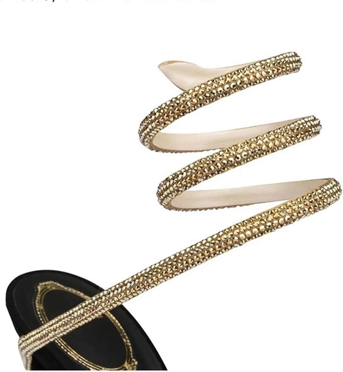 Women's Strappy Sandals Heels Spiral Stiletto Heels Peep Toe Cross Ankle Strap Rhinestones Pumps Slingback Buckle Wedding Prom Shoes
