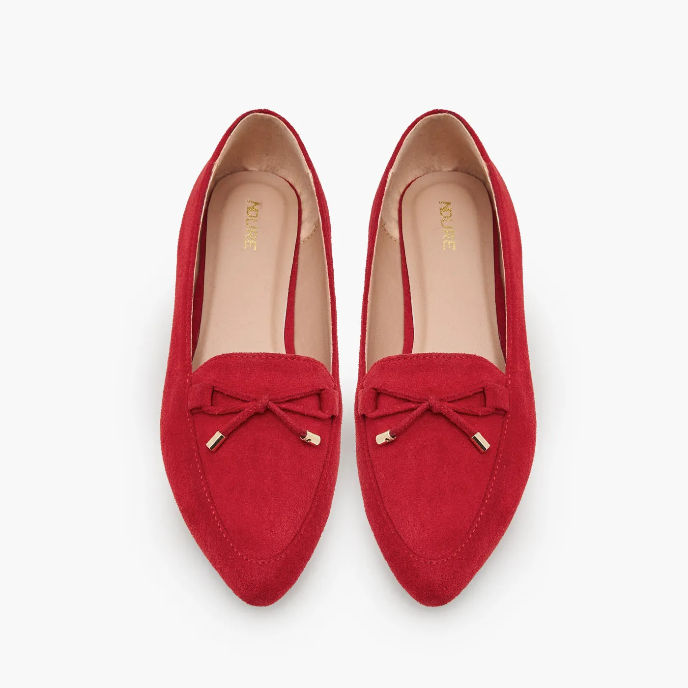 Women's Suede Pointed Loafers