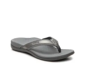 Women's Tide Toe Post Sandal In Pewter Metallic