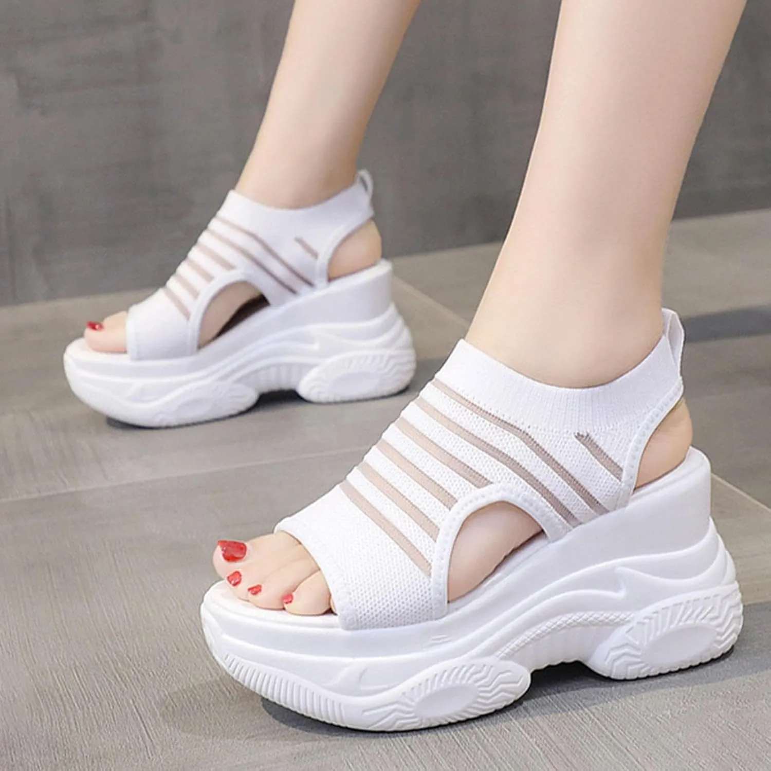 Women'Sandanls Thick Chunky Heeled Slippers Buckle Open Toe Lazy Slip On Female Casual Shoes for Summer Ankle Strap Wedge Outdoor Wide Feet Trendy Dress Battle Comfort Non road Men flops D87-Black