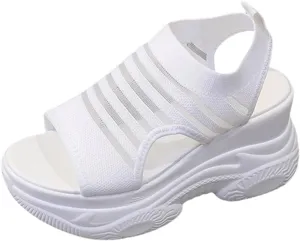 Women'Sandanls Thick Chunky Heeled Slippers Buckle Open Toe Lazy Slip On Female Casual Shoes for Summer Ankle Strap Wedge Outdoor Wide Feet Trendy Dress Battle Comfort Non road Men flops D87-Black