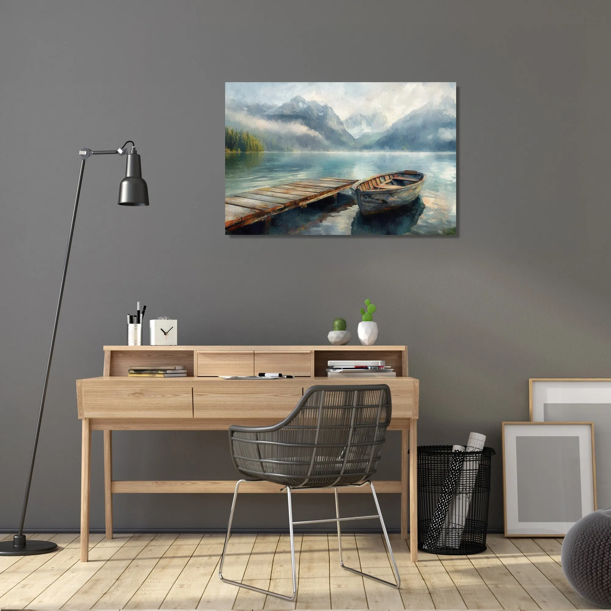 Wooden Boat Serenity Canvas
