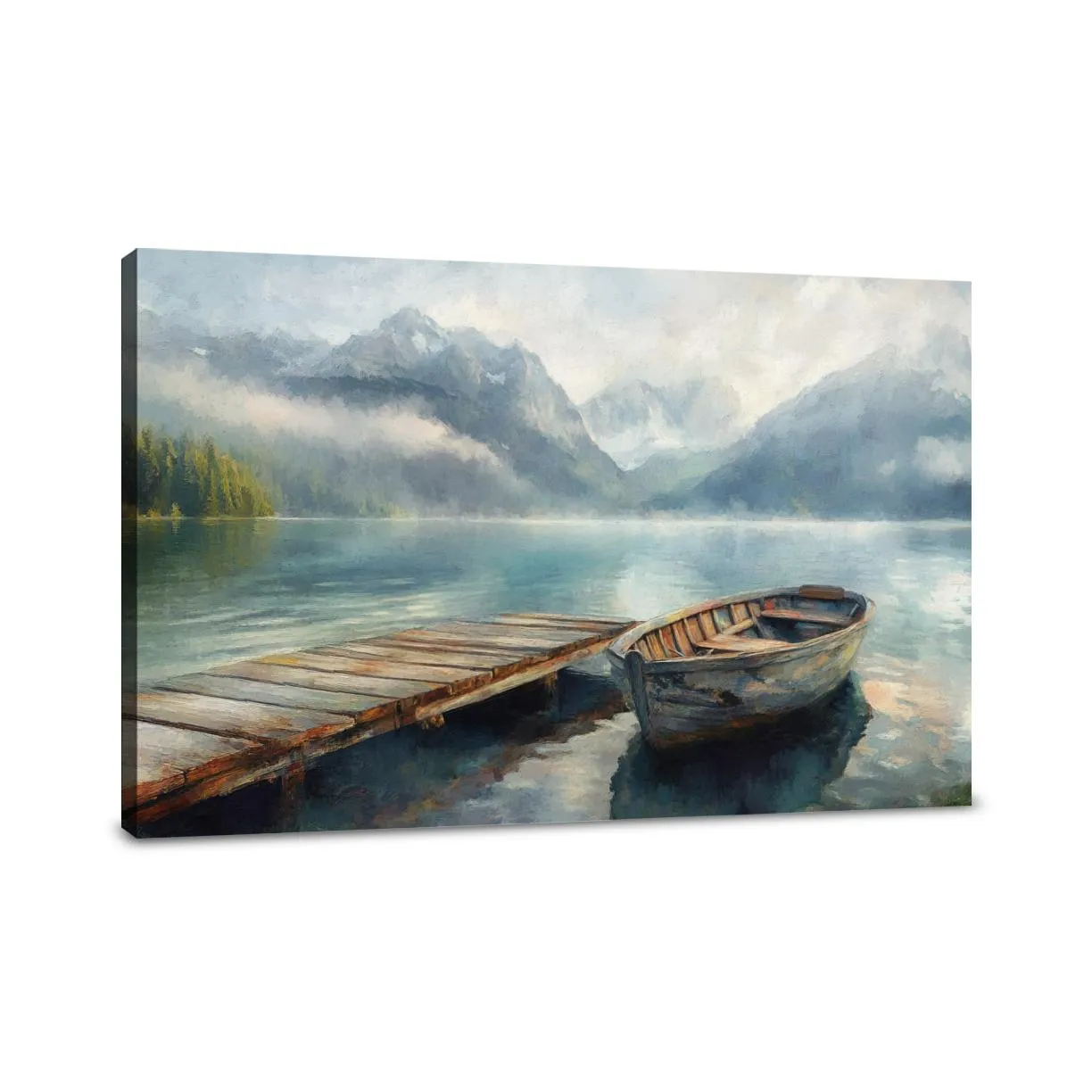 Wooden Boat Serenity Canvas