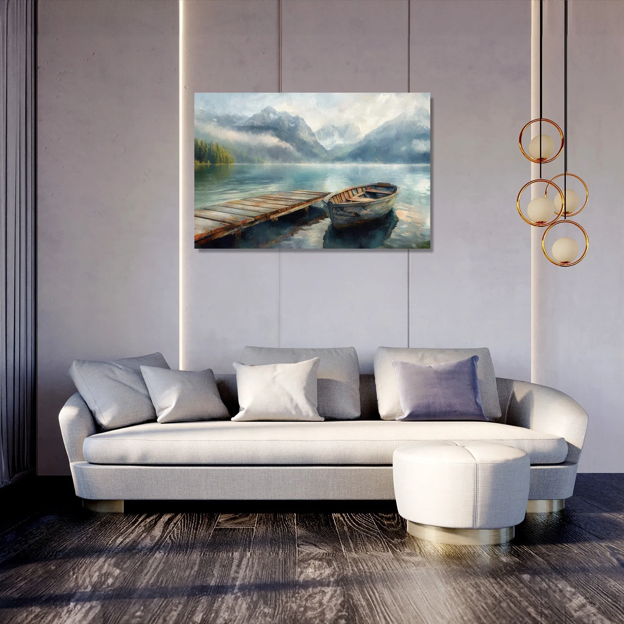 Wooden Boat Serenity Canvas