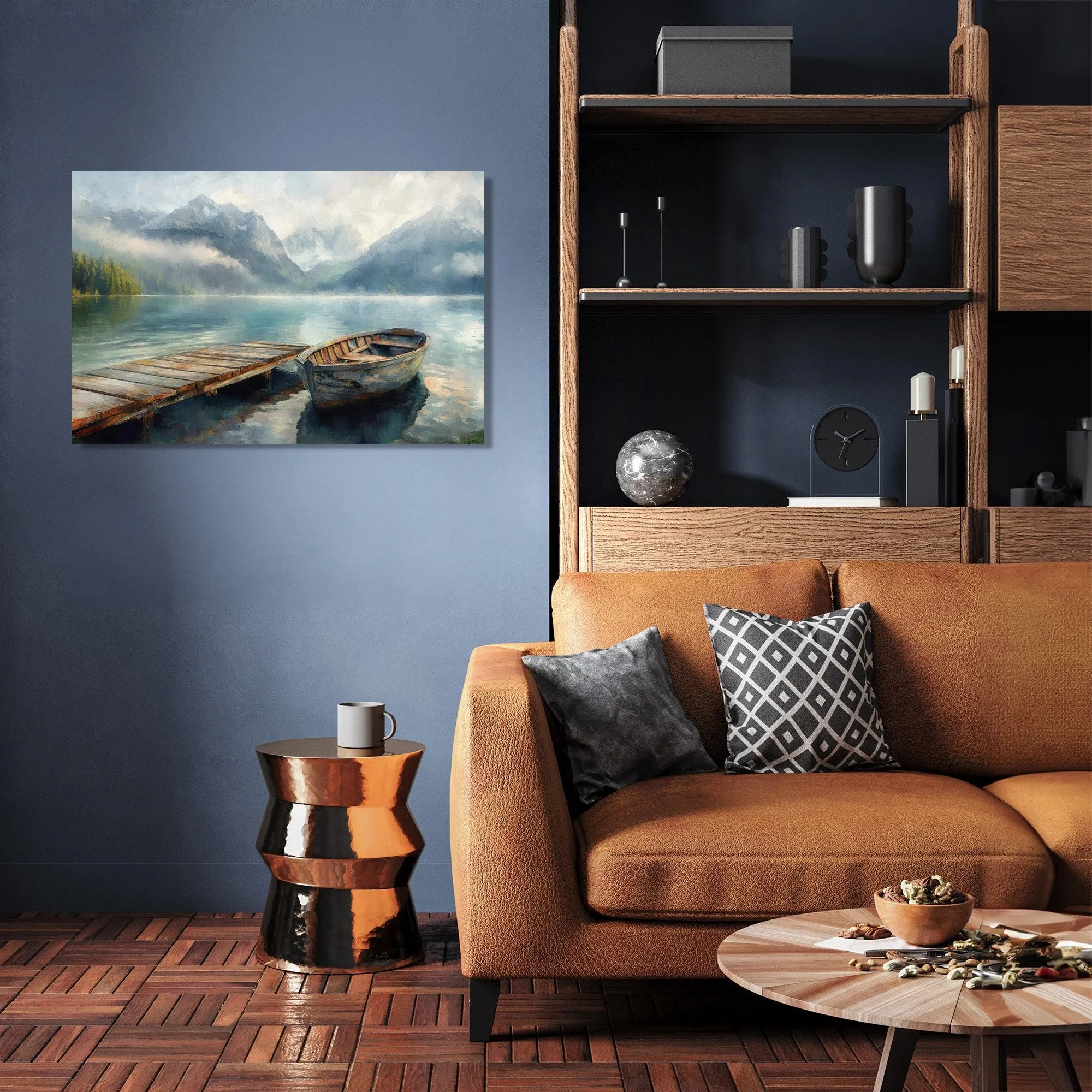 Wooden Boat Serenity Canvas