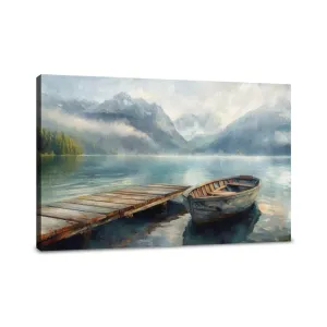 Wooden Boat Serenity Canvas