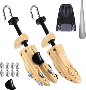 Wooden Shoe Stretcher, Shoe Stretcher Women Men, Pair 4-Way Shoe Widener Stretcher, Shoe Expander For Wide Feet