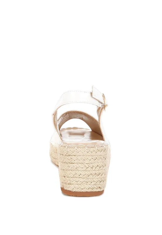 Yarael Croco Peep Toe Wedges
