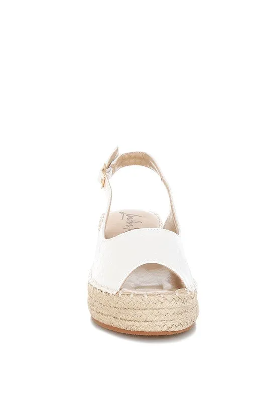 Yarael Croco Peep Toe Wedges