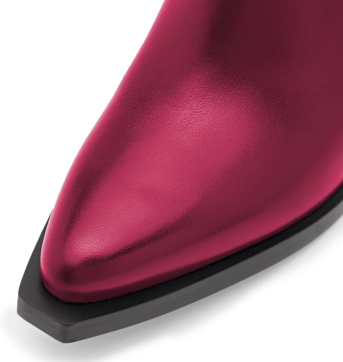 YDN Women Classic Mules Slip On Slippers Chunky Mid Heels Closed Pointed Toe Shoes Party Shopping Indoor Size 4-16 US