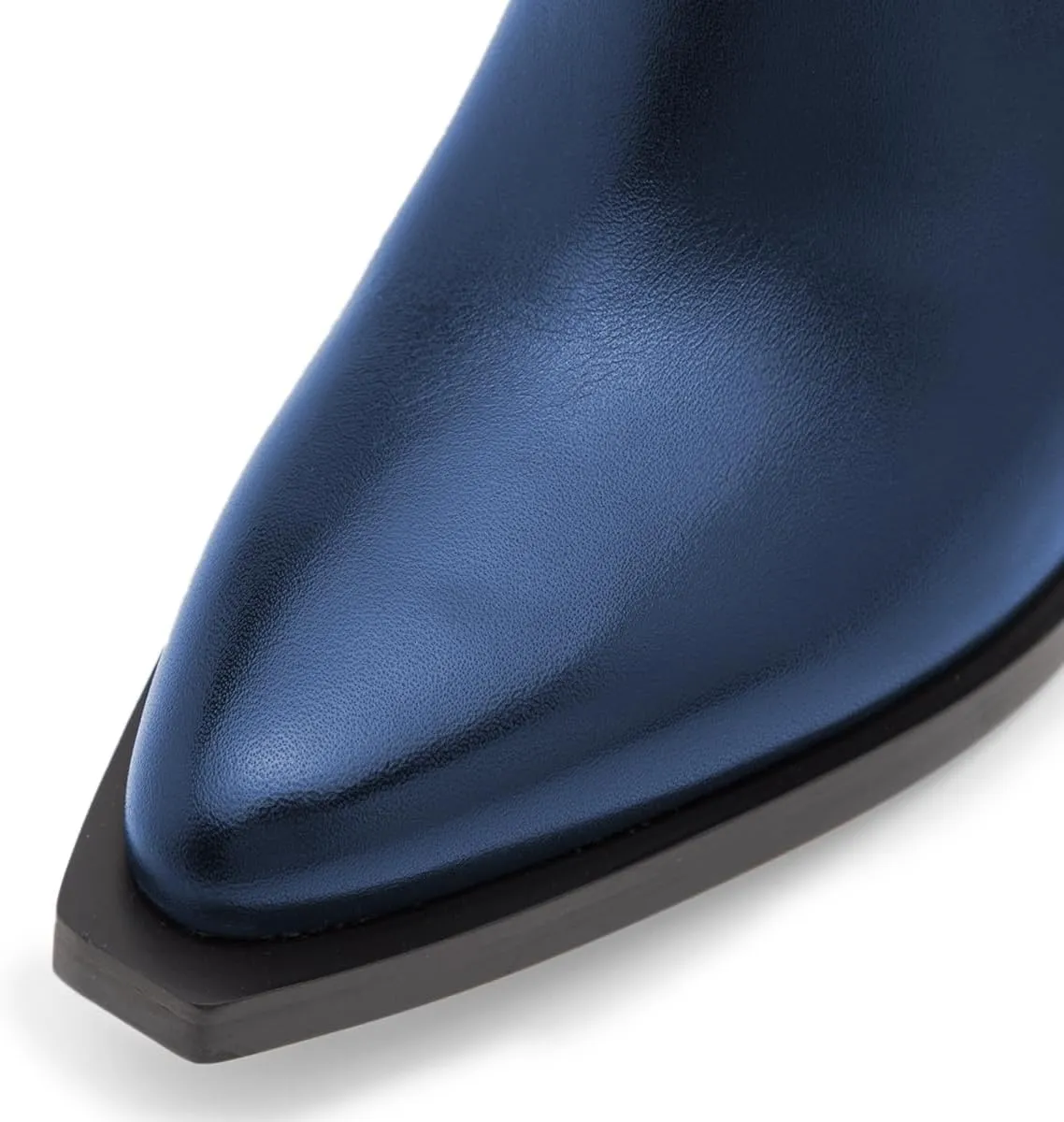 YDN Women Classic Mules Slip On Slippers Chunky Mid Heels Closed Pointed Toe Shoes Party Shopping Indoor Size 4-16 US