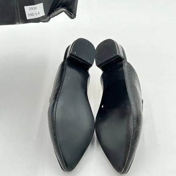 YDN Women Low Heel Comfort Mules Slip on Backless Sandals Pointed Toe Flats