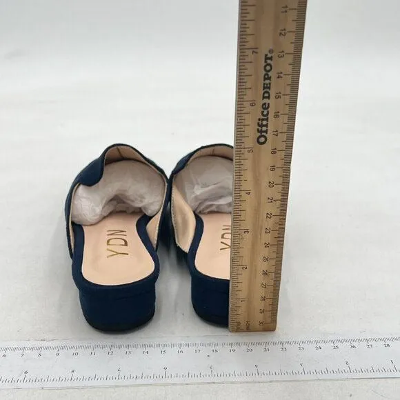 YDN Women Low Heel Comfort Pumps Slip on Mules Slide Sandals Pointed Toe Flats