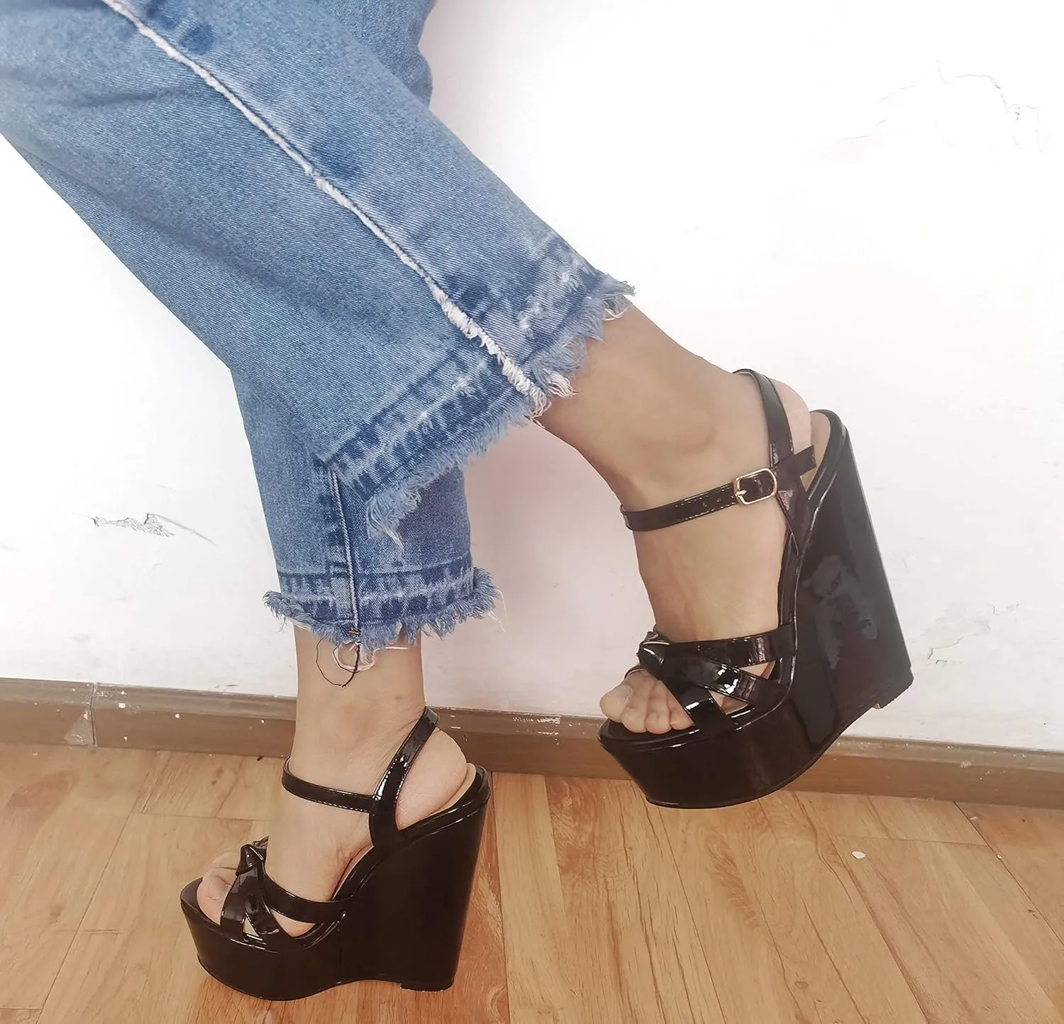 YODEKS Women's Platform Wedges|High Heel Wedge Sandals|Ankle Strap Open Toe Platform Heels