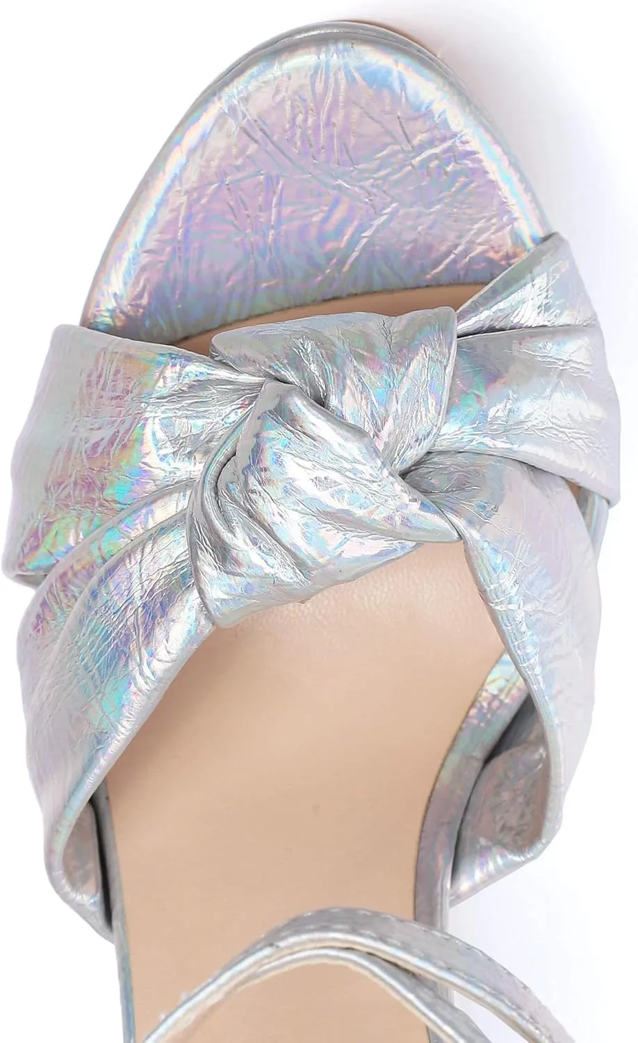 YODEKS Women's Sandals | High Heel Plataformas Wedges Shoes | Ankle Strap Open Toe Bow Tie Summer Shoes