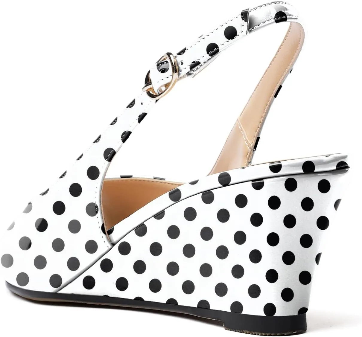 YODEKS Womens Wedges Peep Toe Low Heel Pumps 2 Inch Slingback Sandals Shoes