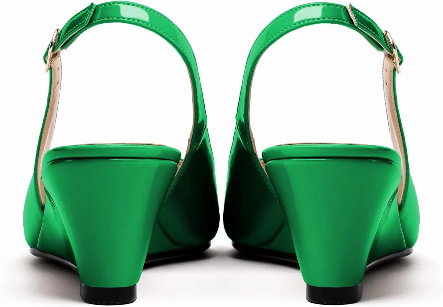 YODEKS Womens Wedges Peep Toe Low Heel Pumps 2 Inch Slingback Sandals Shoes