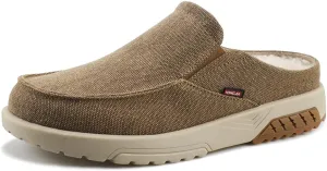 YONGJIA Men's Slip On Loafers with Arch Support Plantar Fasciitis Foot and Heel Pain Relief Orthopedic Casual Slippers Diabetic Bunions Boat Shoes