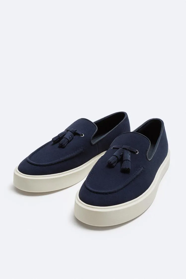 ZARA | LEATHER SPORTS LOAFERS WITH TASSELS