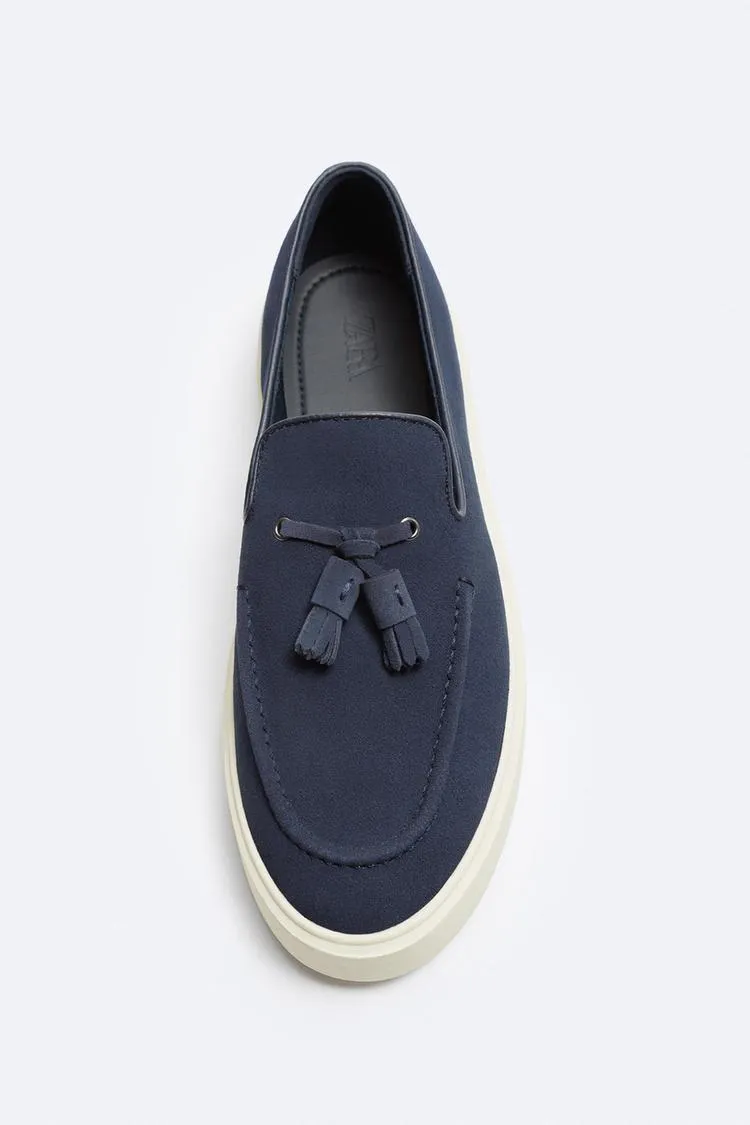 ZARA | LEATHER SPORTS LOAFERS WITH TASSELS