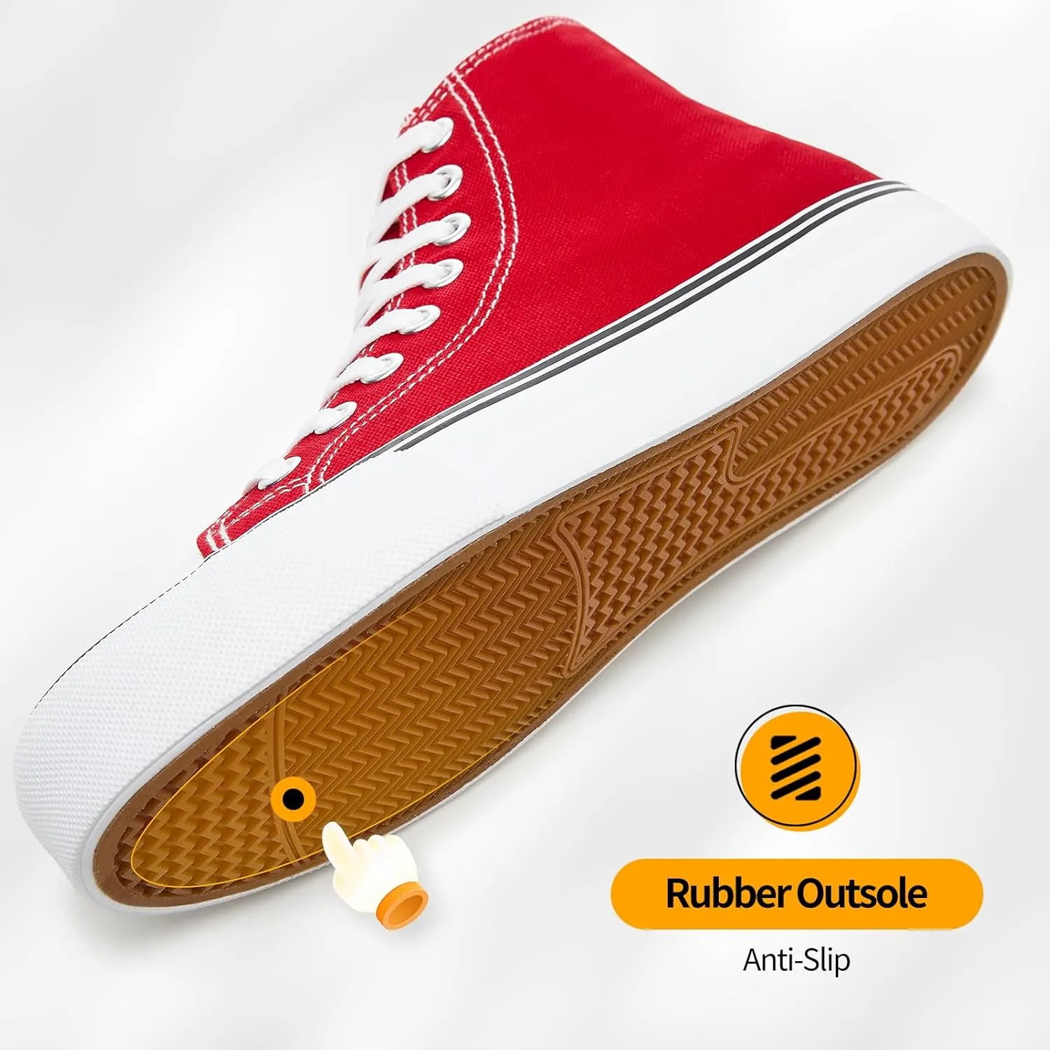 ZGR Womens High Top Canvas Sneakers,Lace-up Canvas Shoes,Casual Tennis Walking Shoes