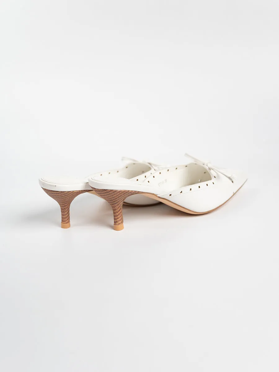 Zira Graceful Ribbon Mules