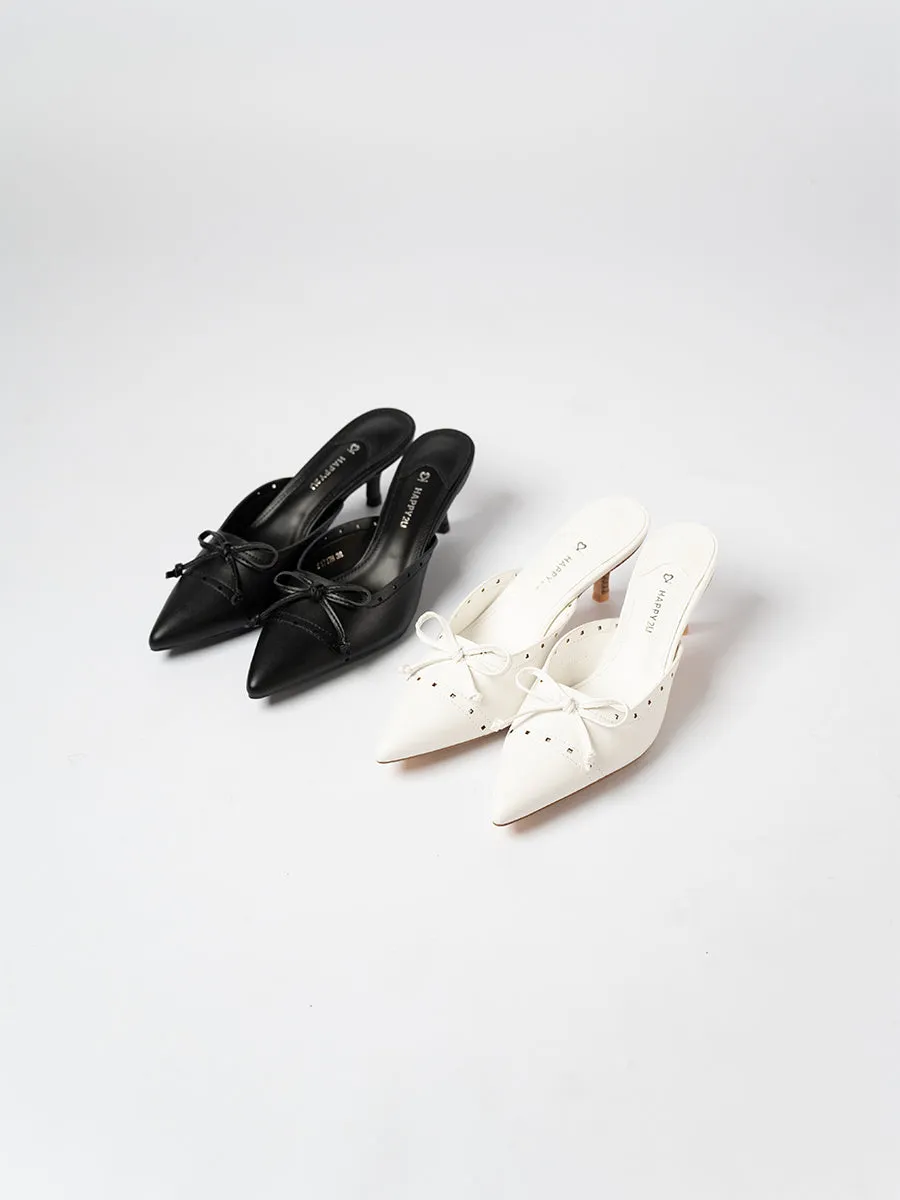 Zira Graceful Ribbon Mules