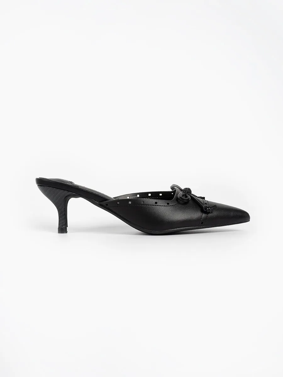 Zira Graceful Ribbon Mules