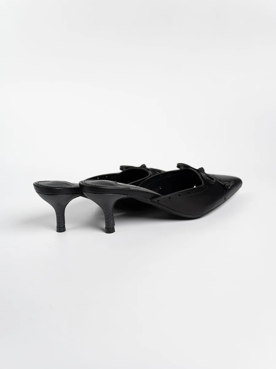 Zira Graceful Ribbon Mules